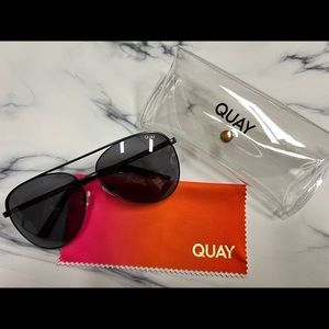 Polarized Black Oversized Quay Vivienne Sunglasses